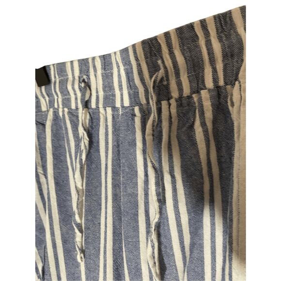 NWT Royalty for Me Large Casual Breton Striped Cotton Pants Wide Leg Trousers - Picture 6 of 7